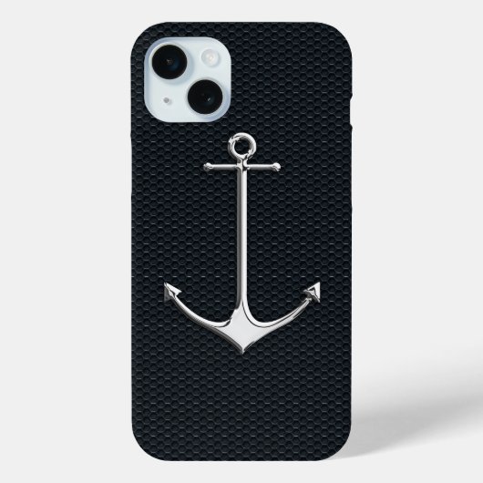 Chrome Anchor on Honeycombs Nautical Lifestyle Case-Mate iPhone Case (Achterkant)