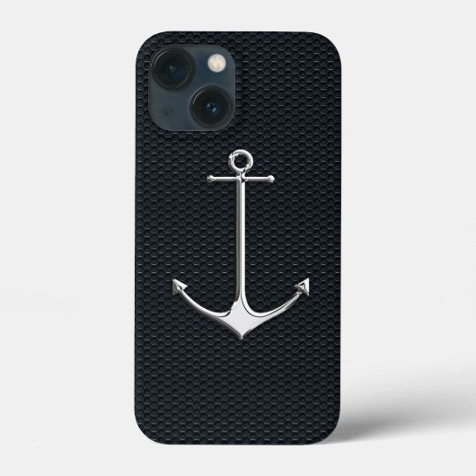 Chrome Anchor on Honeycombs Nautical Lifestyle Case-Mate iPhone Case (Achterkant)