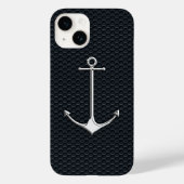 Chrome Anchor on Honeycombs Nautical Lifestyle Case-Mate iPhone Case (Achterkant)