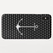 Chrome Anchor on Wave Cups Nautical Lifestyle Case-Mate iPhone Case (Achterkant (horizontaal))
