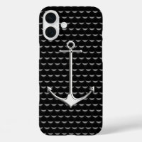 Chrome Anchor on Wave Cups Nautical Lifestyle