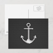 Chrome Anchor op koolstofvezel Briefkaart (Voorkant / Achterkant)