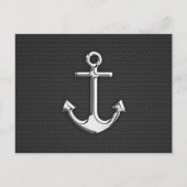 Chrome Anchor op koolstofvezel Briefkaart (Voorkant)