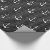 Chrome Anchor op koolstofvezel Cadeaupapier (Hoek)