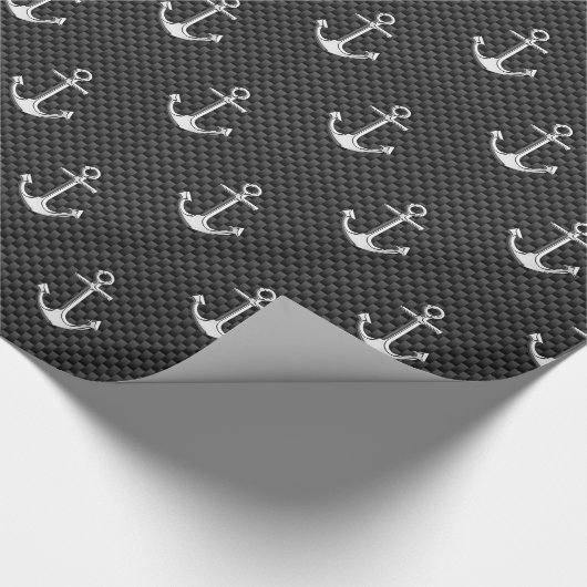 Chrome Anchor op koolstofvezel Cadeaupapier (Hoek)