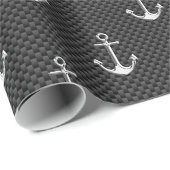 Chrome Anchor op koolstofvezel Cadeaupapier (Rol Hoek)