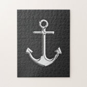 Chrome Anchor op koolstofvezel Legpuzzel (Verticaal)