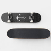 Chrome Anchor op koolstofvezel Skateboard (Horizontaal)
