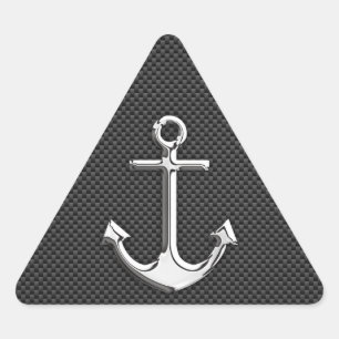 Chrome Anchor op koolstofvezel Sticker