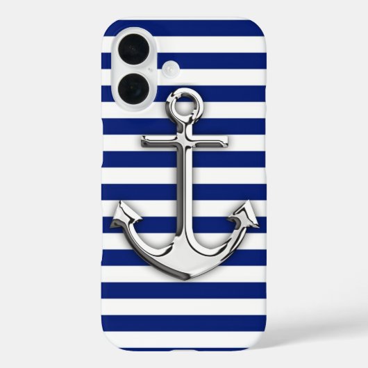 Chrome Anchor op marinestapes Case-Mate iPhone Case (Achterkant)