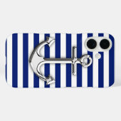 Chrome Anchor op marinestapes Case-Mate iPhone Case (Achterkant (horizontaal))