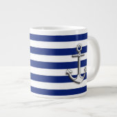 Chrome Anchor op marinestapes Grote Koffiekop (Voorkant rechts)