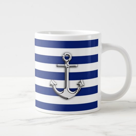 Chrome Anchor op marinestapes Grote Koffiekop (Rechts)