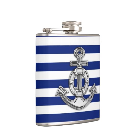 Chrome Anchor op marinestapes Heupfles (Rechts)