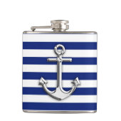 Chrome Anchor op marinestapes Heupfles (Voorkant)