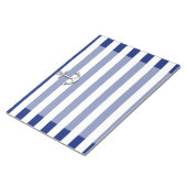 Chrome Anchor op marinestapes Notitieblok (Schuin)