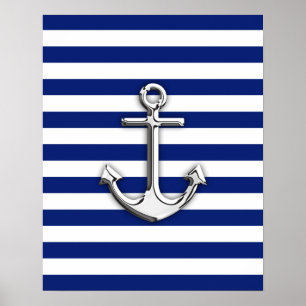 Chrome Anchor op marinestapes Poster