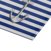 Chrome Anchor op marinestapes Snijplank (Hoek)