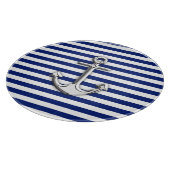 Chrome Anchor op marinestapes Snijplank (Hoek)