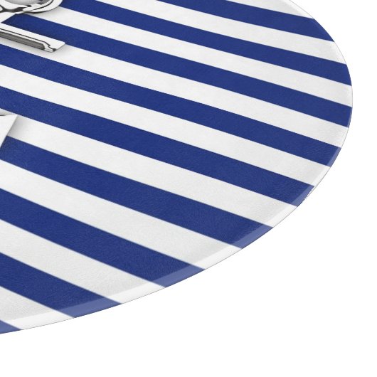 Chrome Anchor op marinestapes Snijplank (Hoek)