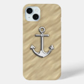 Chrome Anchor op Sandy Beach Print Case-Mate iPhone Case (Achterkant)