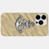 Chrome Anchor op Sandy Beach Print Case-Mate iPhone Case (Achterkant (horizontaal))