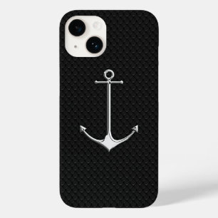 Chrome Anchor op slangenhuid Nautical Lifestyle Case-Mate iPhone 14 Hoesje