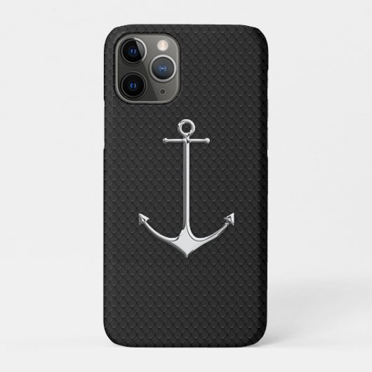 Chrome Anchor op slangenhuid Nautical Lifestyle Case-Mate iPhone Case (Achterkant)