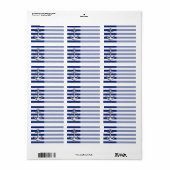 Chrome Anker op marine strepen Etiket (Full Sheet)