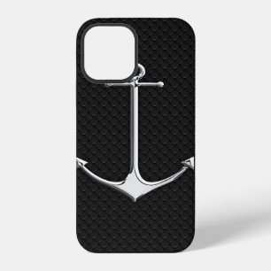Chrome Anker op Slangenleer Nautilische Levensstij iPhone 12 Hoesje