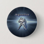 Chrome Aquarius Ronde Button 5,7 Cm (Voorkant)