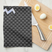 Chrome Aquarius Zodiac Sign Carbon Fiber Styles Theedoek (Quarter Fold)