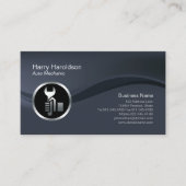 Chrome Auto Moersleutel Auto Mechanisch Visitekaar Visitekaartje (Voorkant)