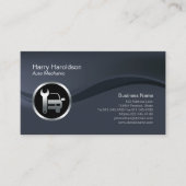 Chrome Auto Moersleutel Icon Auto Mechanisch Visit Visitekaartje (Voorkant)