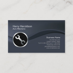 Chrome Auto Moersleutel Icon Auto Mechanisch Visit Visitekaartje