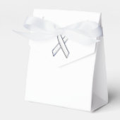 Chrome Belemmerde stijl Wit Ribbon Bewustheid Bedankdoosjes (Voorkant Zijde)
