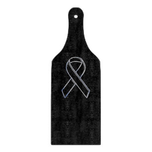 Chrome Black over Black Ribbon Awareness Snijplank