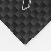 Chrome Black Ribbon Awareness Carbon Fibre Fleece Deken (Hoek)