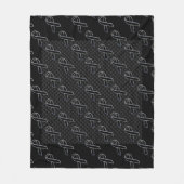 Chrome Black Ribbon Awareness Carbon Fibre Fleece Deken (Voorkant)