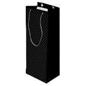 Chrome Black Ribbon Awareness Carbon Fibre Wijn Cadeautas (Achterkant Gekanteld)