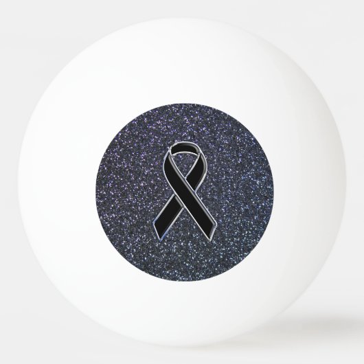 Chrome Black Ribbon Awareness Midnight Blue Pingpongbal (Achterkant)