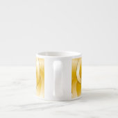 Chrome Bloemen - Gouden Espresso Cup Kop (Achterkant)