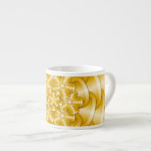 Chrome Bloemen - Gouden Espresso Cup Kop (Voorkant rechts)