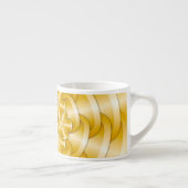 Chrome Bloemen - Gouden Espresso Cup Kop (Rechts)