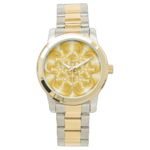 Chrome Bloemen - Gouden Horloge