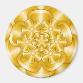 Chrome bloemen - gouden magneet (Voorkant)