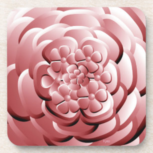 Chrome Bloemen - Rubescent Drank Coaster Bier Onderzetter