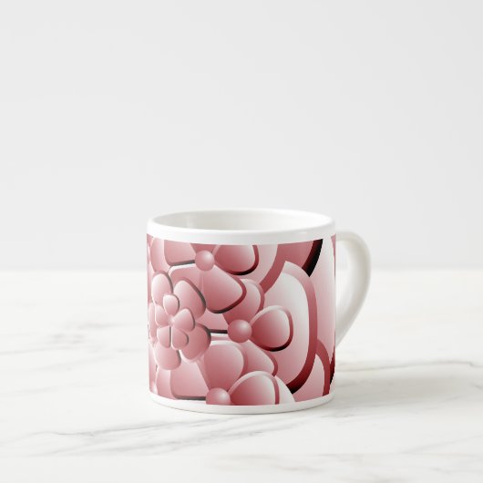 Chrome Bloemen - Rubescent Espresso Cup Espresso Kop (Voorkant rechts)