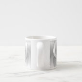 Chrome Bloemen - Zilveren Espresso Cup Kop (Achterkant)