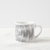 Chrome Bloemen - Zilveren Espresso Cup Kop (Rechts)